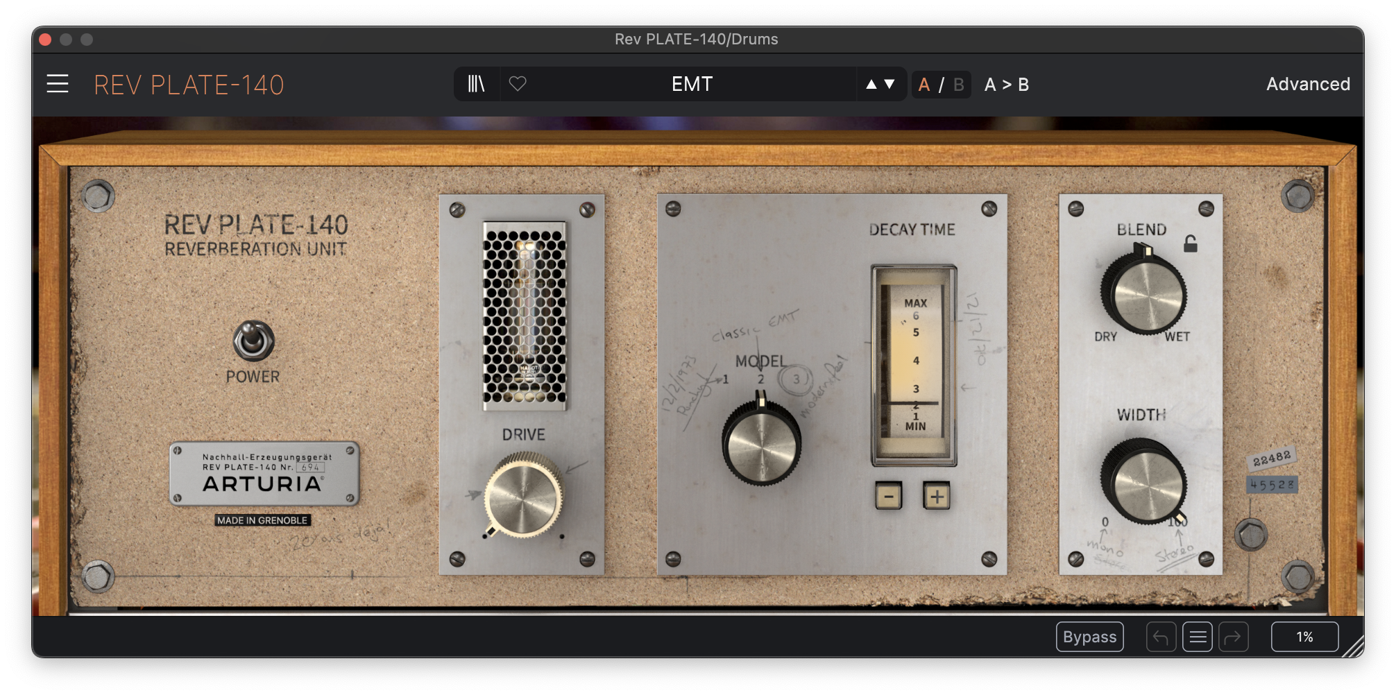 Arturia Rev PLATE-140